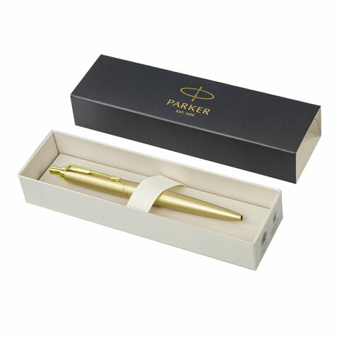 Ручка шариковая PARKER "Jotter XL Monochrome Gold GT", корпус золотой, нержавеющая сталь, синяя,2122754 - фото 7