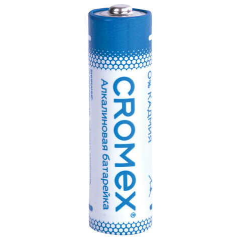 Батарейки алкалиновые "пальчиковые" КОМПЛЕКТ 4 шт., CROMEX Alkaline, AA (LR6, 15A), спайка, 457132 - фото 3