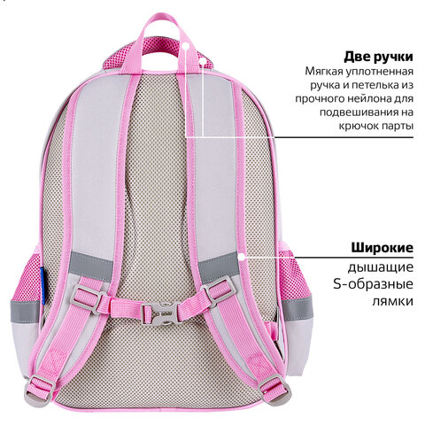 Рюкзак BRAUBERG FAVOUR, 2 отделения, 3 кармана, "Fluffy kittens", 40х29х15 см, 271417 - фото 16