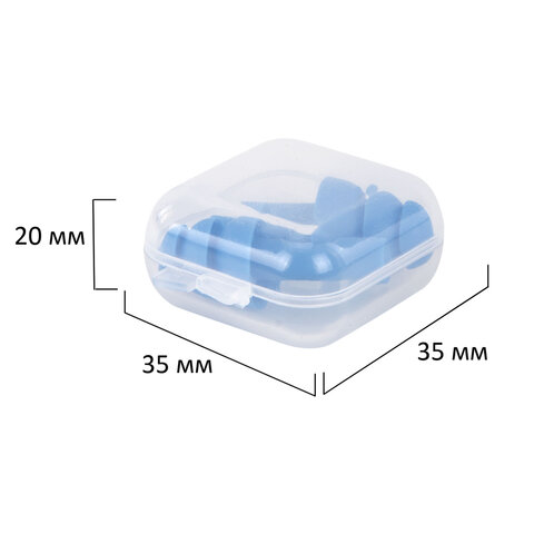 Беруши многоразовые термопластэластомерные без шнурка, 1 пара в контейнере, SNR 32 дБ, RABBITEX (РАББИТЕКС), 671316 - фото 11