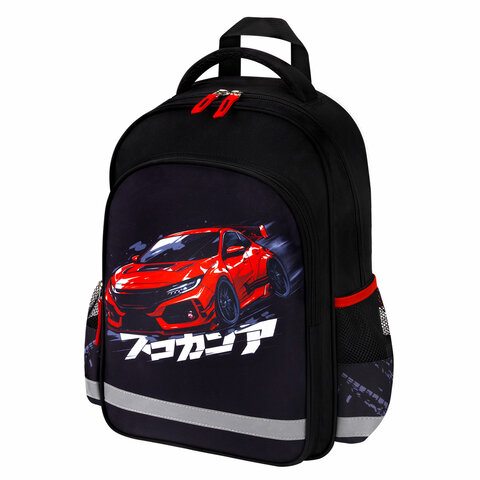 Рюкзак ПИФАГОР SCHOOL, 1 отделение, 3 кармана, "Street race", 38x28х14 см, 273169 - фото 1