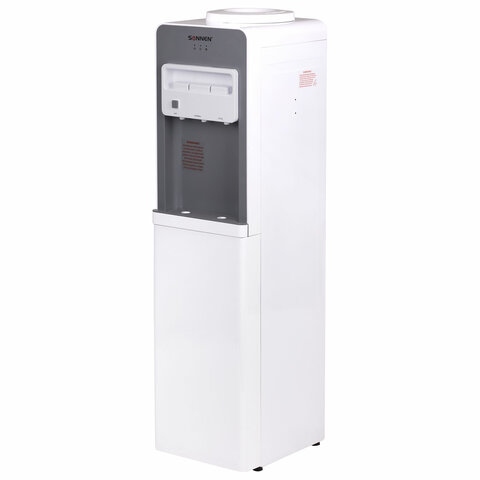 Кулер для воды SONNEN FSC-03BA, напольный, НАГРЕВ/ОХЛАЖДЕНИЕ КОМПРЕССОРНОЕ, 3 крана,серый, 455417 - фото 1