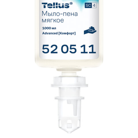 Картридж с жидким мылом-пеной одноразовый Tellus/TORK (Система S4) Advanced, мягкое, 1 л, 520511 - фото 3
