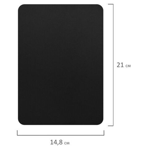 Табличка меловая А5 (14,8x21 см), КОМПЛЕКТ 10 штук, пластиковая, 0,5 мм, ЧЕРНАЯ, BRAUBERG, 291301 - фото 4