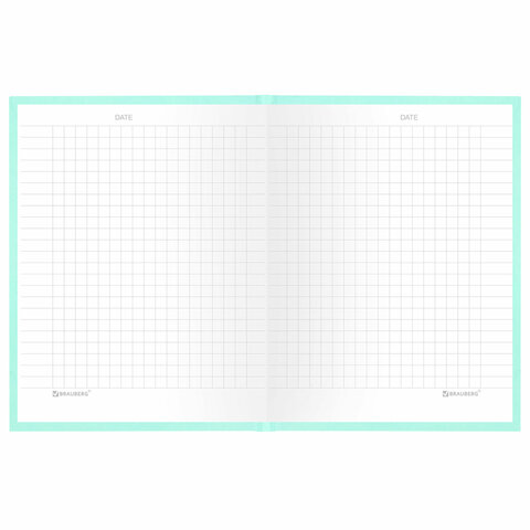 Блокнот МАЛЫЙ ФОРМАТ 110х147 мм, А6, 80 л., твердый, клетка, BRAUBERG "Minimal", мятный, 116451 - фото 5