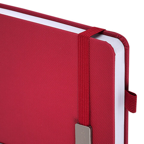 Ежедневник датированный 2026, А5, 138x213 мм, BRAUBERG "Control", под кожу, держатель для ручки, красный, 117124 - фото 3