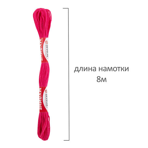 Нитки для вышивания (мулине), набор 100 цветов, 8 м, полиэфир, DEVELIA (ДЕВЕЛИЯ), 665432 - фото 5