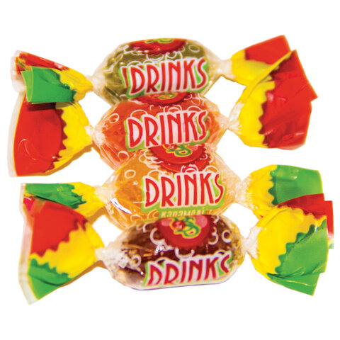 Карамель леденцовая ассорти МИНИ "Drinks", 4 вкуса, 1 кг, BAYAN SULU, 1010000023 - фото 2