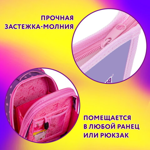 Папка для тетрадей ЮНЛАНДИЯ А4, 1 отделение, пластик, на молнии, "Best fellows", 273348 - фото 8