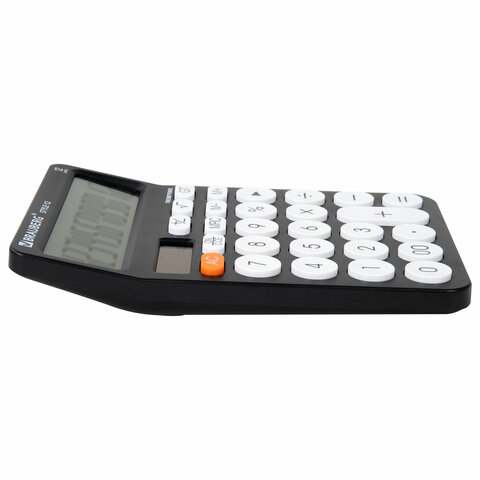 Калькулятор настольный BRAUBERG STYLE-12-BK (157х106 мм), 12 разрядов, двойное питание, ЧЕРНЫЙ, 272965 - фото 5