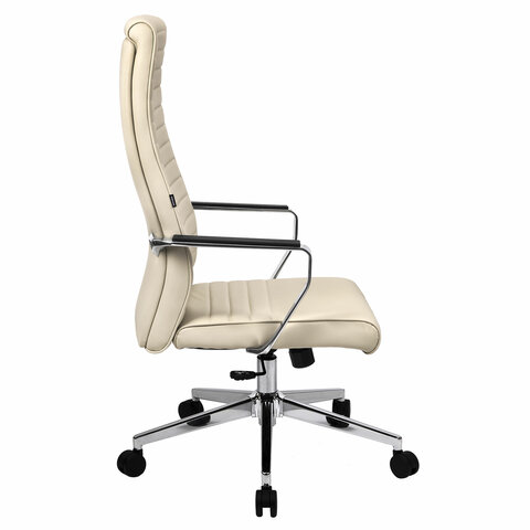 Кресло BRABIX PREMIUM ''Solo EX-730'', алюминий, хром, экокожа, бежевое, 532937 - фото 3