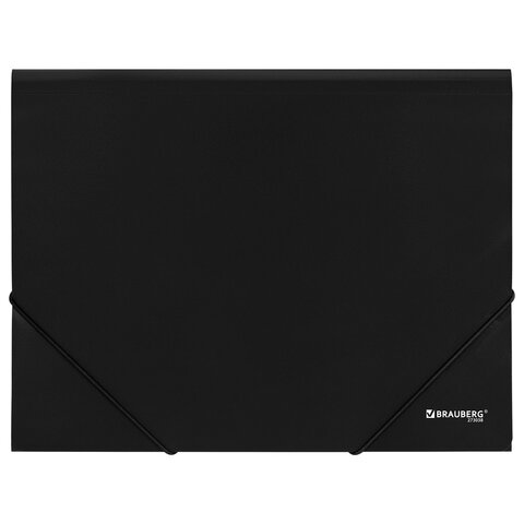 Папка на резинках А4 BRAUBERG UNIVERSAL, черная, до 300 листов, 0,5 мм, 273038 - фото 2