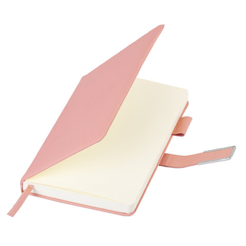 Ежедневник недатированный, А5, 143х210 мм, BRAUBERG "Dainty", под кожу, магнитная застежка, 160 л., розовый, 117143 - фото 4