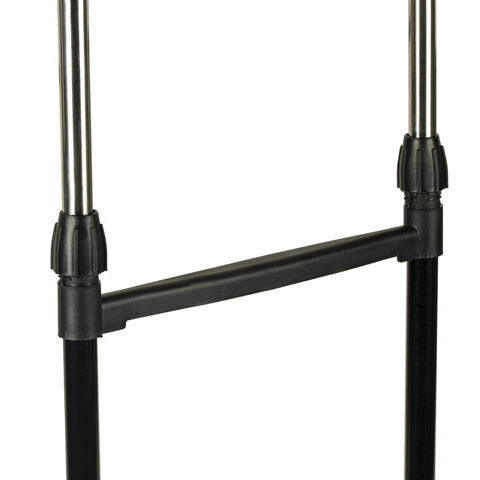 Вешалка для плечиков двухъярусная BOOMHOUSE (БУМХАУС) GR-003 (900-1600x800x400 мм), пластик/металл, черный/хром, 701438 - фото 6