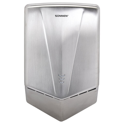 Сушилка для рук ВЫСОКОСКОРОСТНАЯ АНТИВАНДАЛЬНАЯ SONNEN K2022A, 1300 Вт, 150 м/с, IPX1, 72 дБ, нержавеющая сталь, 607191 - фото 3