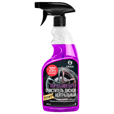Очиститель колесных дисков 600 мл, GRASS DISK CLEANER SUPER, нейтральный, распылитель, 110405 - фото 1