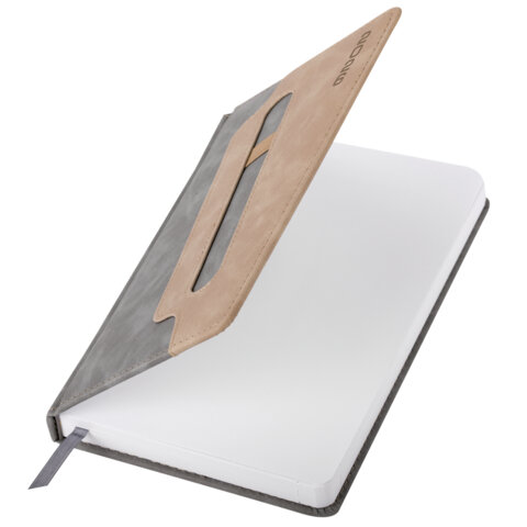 Ежедневник датированный 2026, А5, 138x213 мм, BRAUBERG "Assistant", под кожу, держатель, серый, 117378 - фото 4