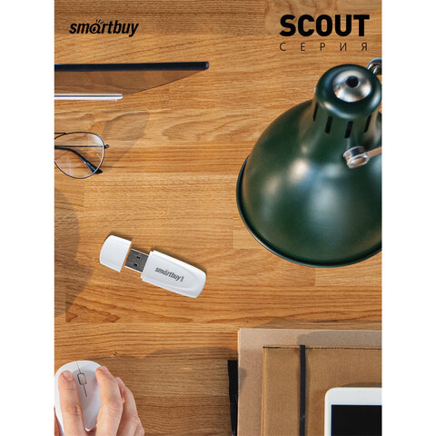 Флеш-диск 8 GB SMARTBUY Scout USB 2.0, белый, SB008GB2SCW - фото 8