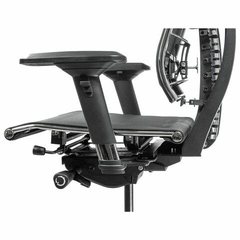 Кресло МЕТТА "YOGA" Y 4DF B2-5D, адаптивная спинка, 3D-подголовник, сверхпрочная сетка, черное - фото 7