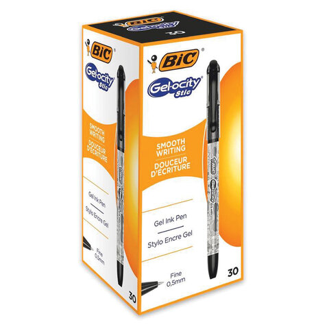 Ручка гелевая с грипом BIC "Gelocity Stic", ЧЕРНАЯ, узел 0,5 мм, линия письма 0,29 мм, CEL1010266 - фото 6
