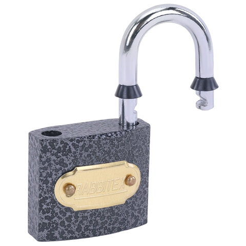 Замок навесной чугунный "Влагонепроницаемый", ширина 38 мм, полимерное покрытие, английский, 3 ключа, RABBITEX (РАББИТЕКС), 671296 - фото 7