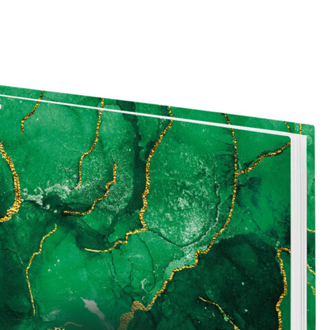 Ежедневник датированный 2026 145х215 мм, А5, STAFF, ламинированная обложка, "Green Marble", 117315 - фото 4
