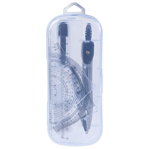 Готовальня ПИФАГОР 8 предметов: циркуль 120 мм, чертежные принадлежности, пластиковый пенал, 210860 - фото 9