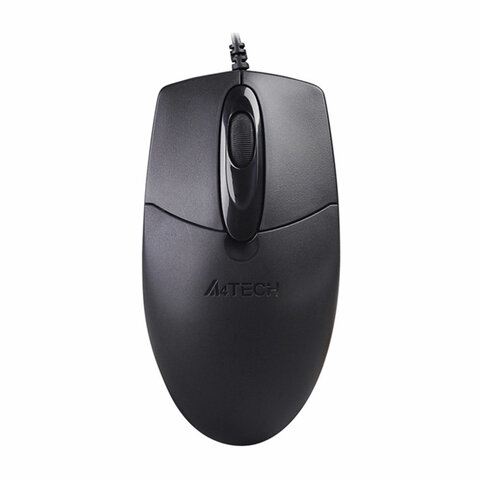 Мышь проводная A4TECH OP-720, USB, 2 кнопки + 1 колесо-кнопка, оптическая, черная, 513289 - фото 1
