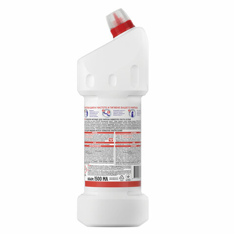 Средство для уборки туалета 1,5 л, DOMESTOS (Доместос) "Эксперт сила 7", "Ультра Белый", 67683236 - фото 2
