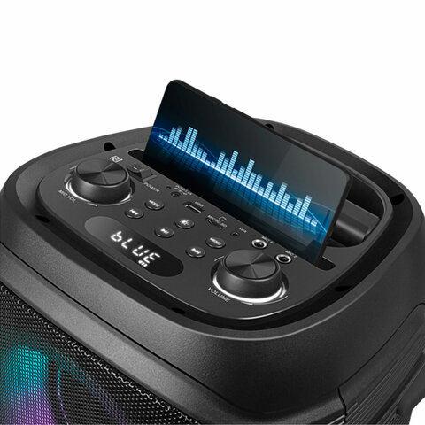 Колонка портативная SVEN PS-800, 100 Вт, TWS, Bluetooth, FM, USB, microSD, LED-дисплей, черная, SV-021511 - фото 9