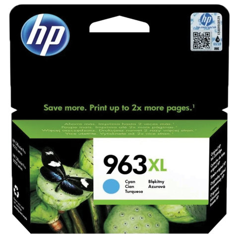 Картридж струйный HP (3JA27AE) для HP OfficeJet Pro 9010/9013/9020/9023, №963Xl, голубой, ресурс 1600 страниц - фото 1