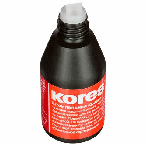 Краска штемпельная KORES красная 28 мл, на водно-масляной основе, 71324, 4969 - фото 2