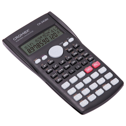Калькулятор инженерный CROMEX (КРОМЕКС) СX-240BK (155х80 мм), 240 функций, 10+2 разрядов, черный, 273832 - фото 4