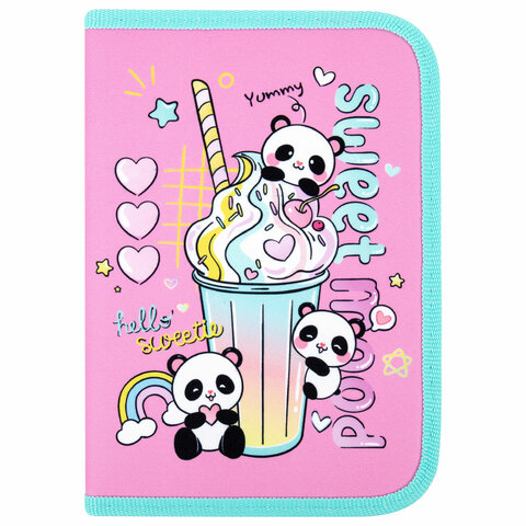 Пенал ПИФАГОР, 1 отделение, 2 откидные планки, полиэстер, 20х14 см, "Sweet mood", 272288 - фото 2