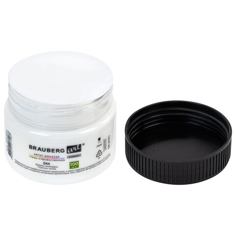 Гуашь художественная 1 шт., BRAUBERG ART CLASSIC,,баночка 100 мл, БЕЛИЛА ТИТАНОВЫЕ, 191582 - фото 3