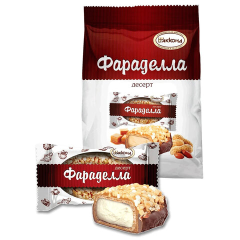 Конфеты шоколадные АККОНД "Фараделла" со сливочно-кремовой начинкой в карамели, 500 г, 210160301360005 - фото 2