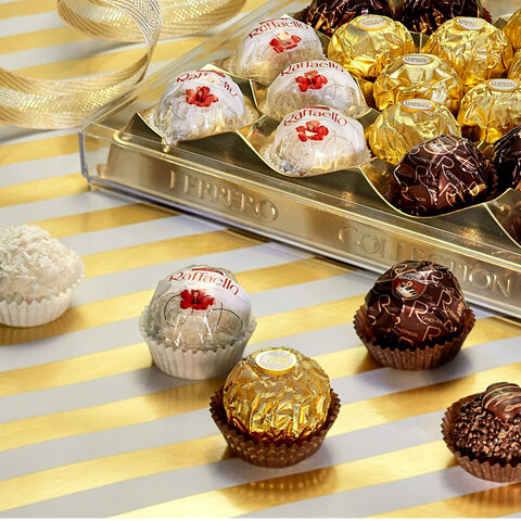 Набор конфет FERRERO "Collection", Ассорти из 3 вкусов с RAFFAELLO, 269,4 г, 9020000000556 - фото 3
