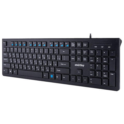 Клавиатура проводная SMARTBUY SLIM 206, USB, 104 клавиши, черная, SBK-206US-K - фото 2