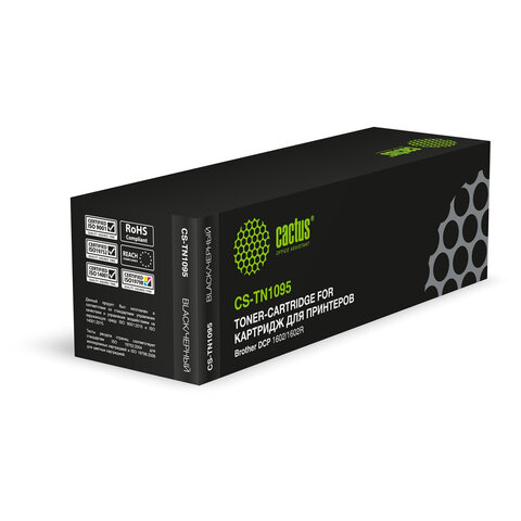 Картридж лазерный CACTUS (CS-TN1095) для BROTHER DCP-1602/1602R/HL-1202/1202R, ресурс 1500 стр. - фото 1