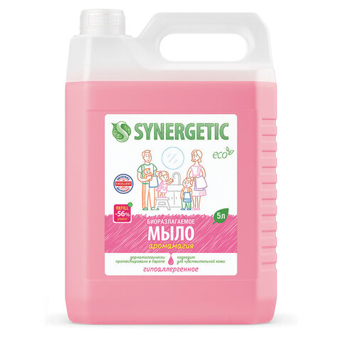 Мыло жидкое 5 л SYNERGETIC, "Аромамагия" гипоаллергенное, биоразлагаемое, ЭКО, 105504 - фото 1