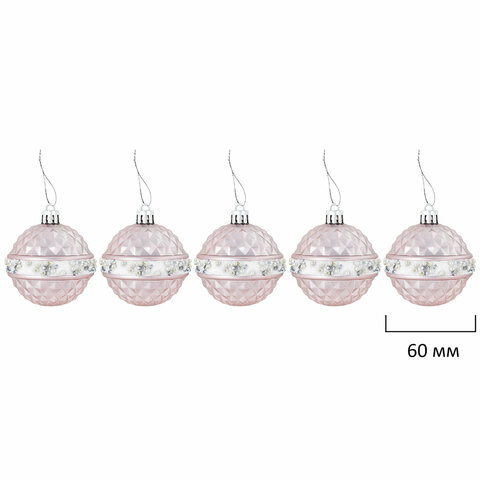 Шары новогодние ёлочные "Elegant Pink" 77 предметов, розовый/белый, ЗОЛОТАЯ СКАЗКА, 591715 - фото 4