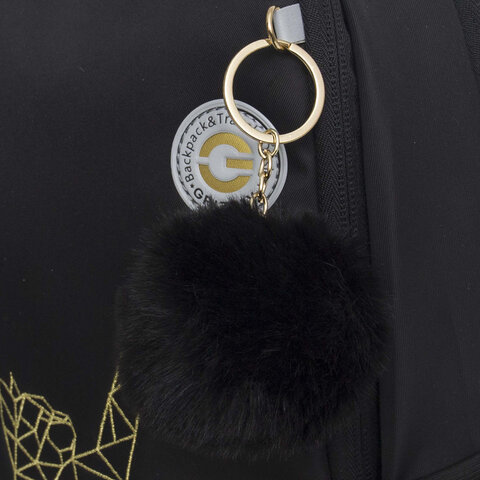 Рюкзак GRIZZLY школьный, анатомическая спинка, 2 отделения, для девочек, "GOLD CAT", 38х28х18 см, RG-563-2/1 - фото 13