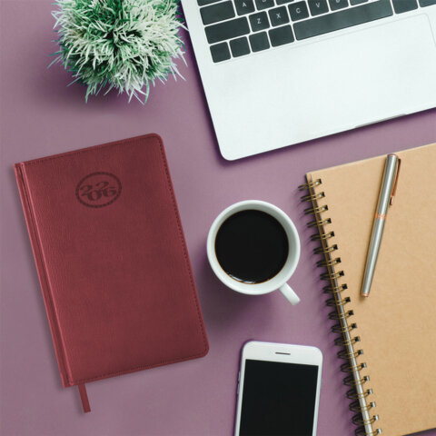 Ежедневник датированный 2026, А5, 138x213 мм, BRAUBERG "Favorite", под кожу, бордовый, 117034 - фото 5