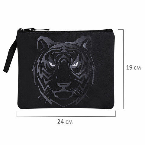 Папка для тетрадей BRAUBERG А5, 1 отделение, полиэстер, на молнии, с ручкой, "Tiger", 271500 - фото 5