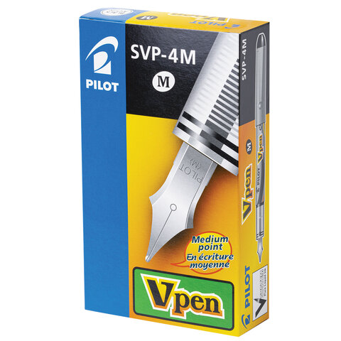 Ручка перьевая PILOT V-Pen, ЧЕРНАЯ, корпус серый, линия письма 0,58 мм, SVP-4M B - фото 9