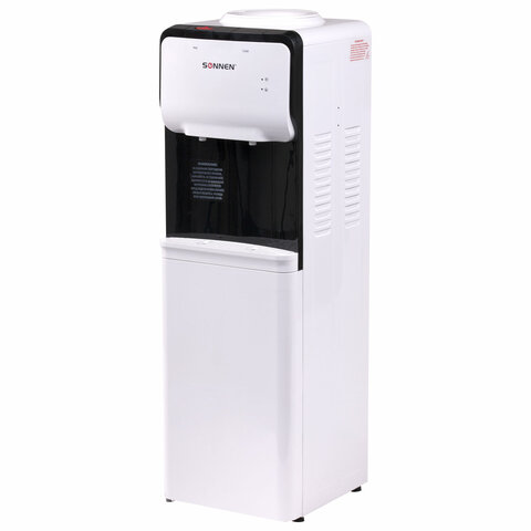 Кулер для воды SONNEN FSC-02S, напольный, НАГРЕВ/ОХЛАЖДЕНИЕ КОМПРЕССОРНОЕ, 2 крана, белый, 455415 - фото 1