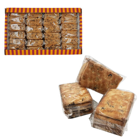 Печенье затяжное СЕМЕЙКА ОЗБИ с изюмом, яблоком и корицей 1,6 кг, по 5 шт. в индивидуальной упаковке, 1468 - фото 1