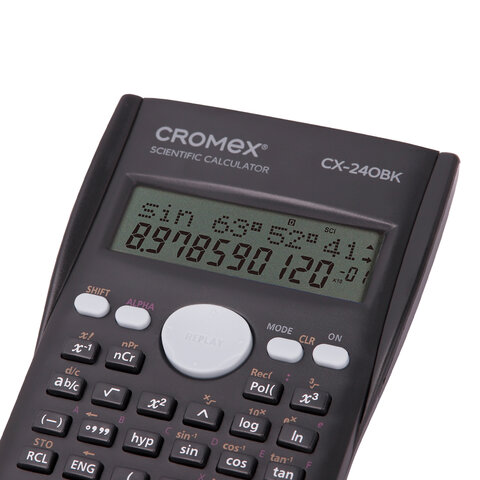 Калькулятор инженерный CROMEX (КРОМЕКС) СX-240BK (155х80 мм), 240 функций, 10+2 разрядов, черный, 273832 - фото 12
