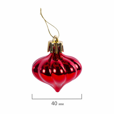 Шары новогодние ёлочные "Red & Gold Luxury" 70 предметов, красный/золото, ЗОЛОТАЯ СКАЗКА, 591714 - фото 20