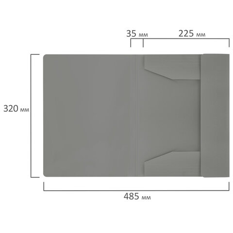Папка на резинках А4 BRAUBERG PIXEL, серая, до 300 листов, 0,5 мм, 273041 - фото 8